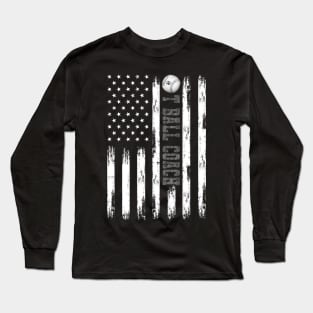 T-BALL COACH WHITE AMERICAN FLAG MONO Long Sleeve T-Shirt